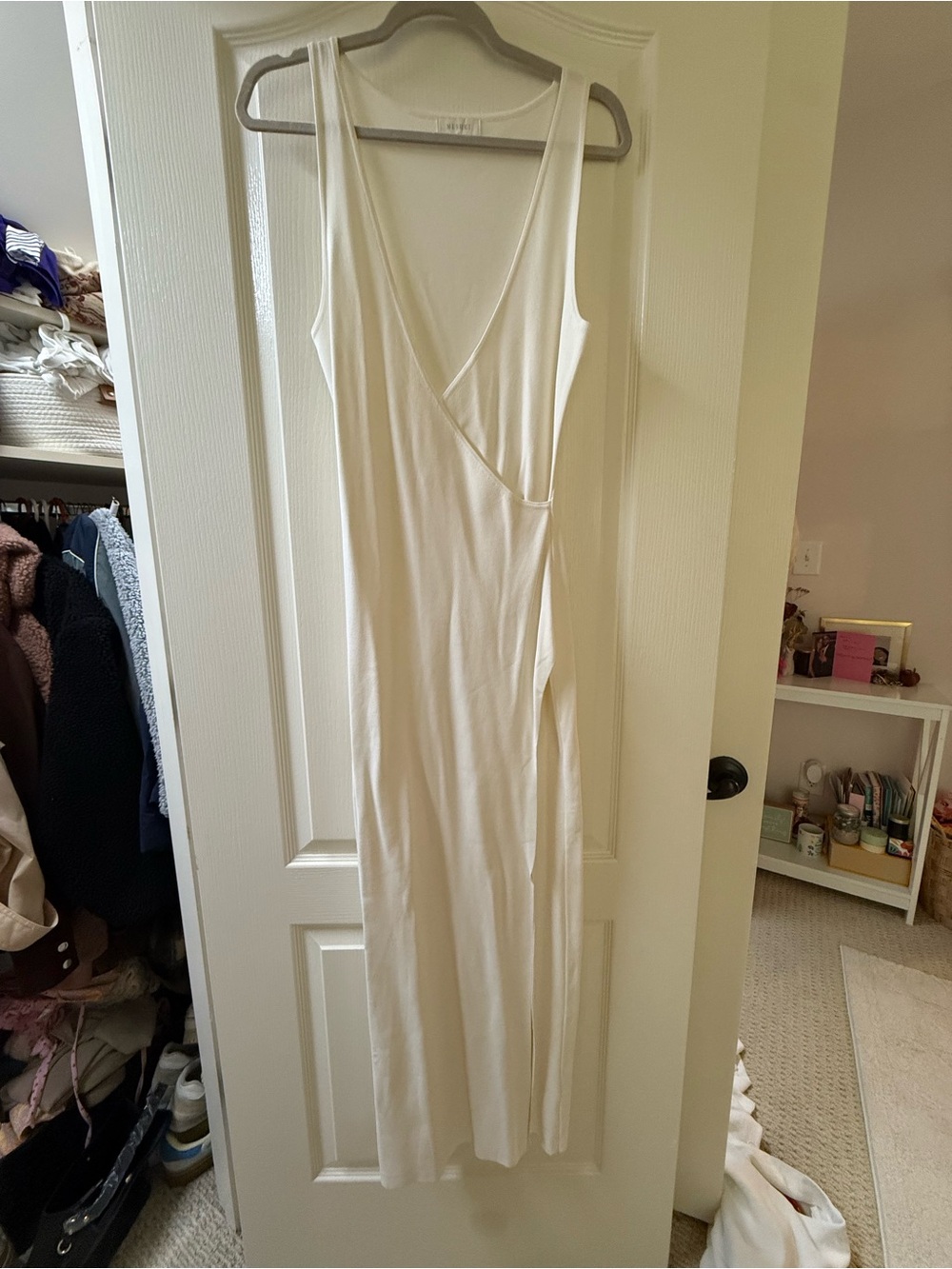Meshki Cream Slip Dress